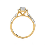 1 1/3 ctw Oval Lab Grown Diamond Halo Engagement Ring