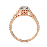Emerald-Cut Lab Grown Diamond Halo Engagement Ring