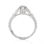 Emerald-Cut Lab Grown Diamond Halo Engagement Ring