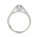 Emerald-Cut Lab Grown Diamond Halo Engagement Ring
