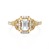 Emerald-Cut Lab Grown Diamond Halo Engagement Ring
