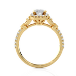 Emerald-Cut Lab Grown Diamond Halo Engagement Ring