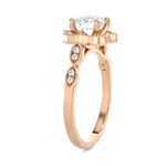 Round Lab Grown Diamond Halo Engagement Ring