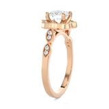 Round Lab Grown Diamond Halo Engagement Ring