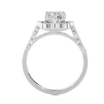 Round Lab Grown Diamond Halo Engagement Ring