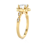 Round Lab Grown Diamond Halo Engagement Ring