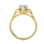 Round Lab Grown Diamond Halo Engagement Ring