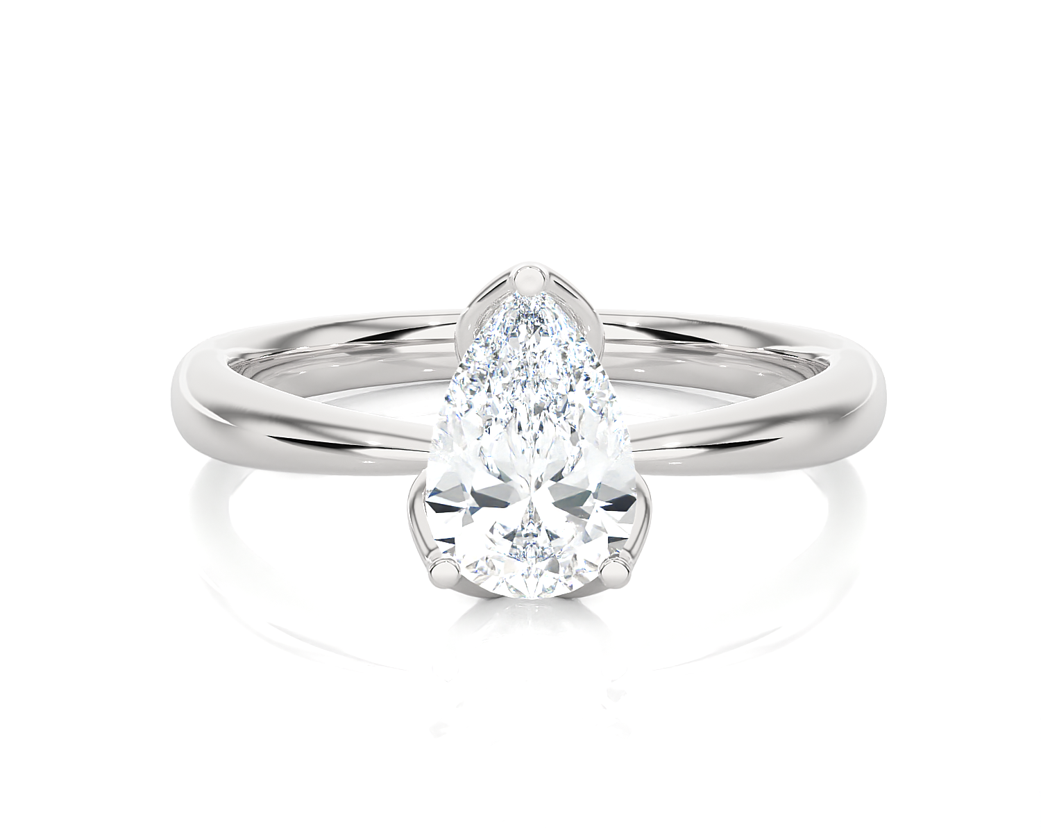 1 5/8 ctw Pear-Shaped Lab Grown Diamond Solitaire Engagement Ring
