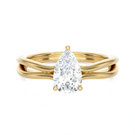 1 3/8 ctw Pear-Shaped Lab Grown Diamond Solitaire Engagement Ring