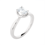 1 ctw Emerald-Cut Lab Grown Diamond Solitaire Engagement Ring