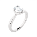 1 ctw Emerald-Cut Lab Grown Diamond Solitaire Engagement Ring