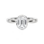 1 ctw Emerald-Cut Lab Grown Diamond Solitaire Engagement Ring