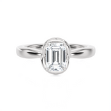 1 ctw Emerald-Cut Lab Grown Diamond Solitaire Engagement Ring