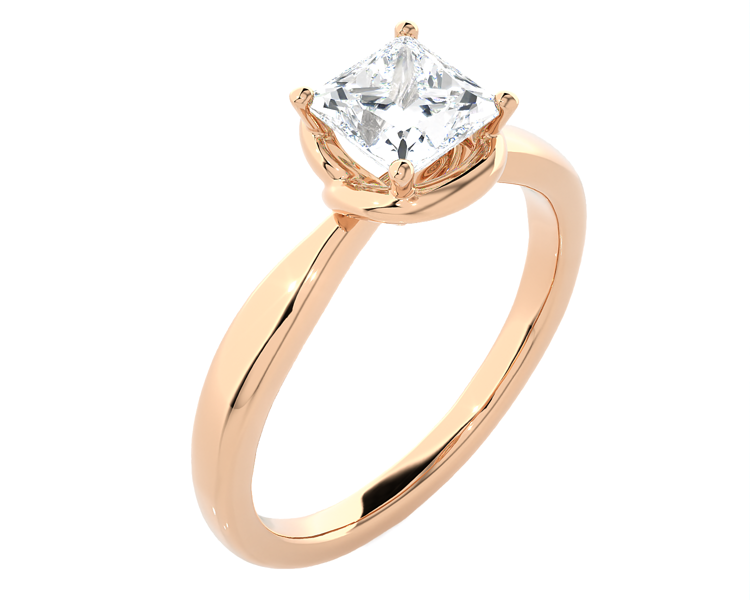 1 ctw Round Lab Grown Diamond Solitaire Engagement Ring