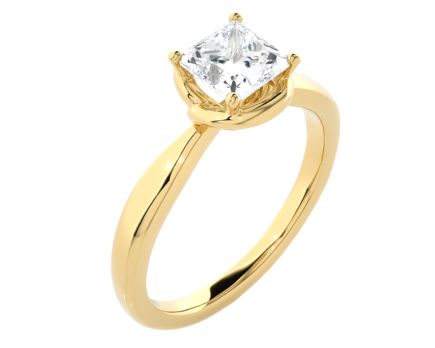 1 ctw Round Lab Grown Diamond Solitaire Engagement Ring