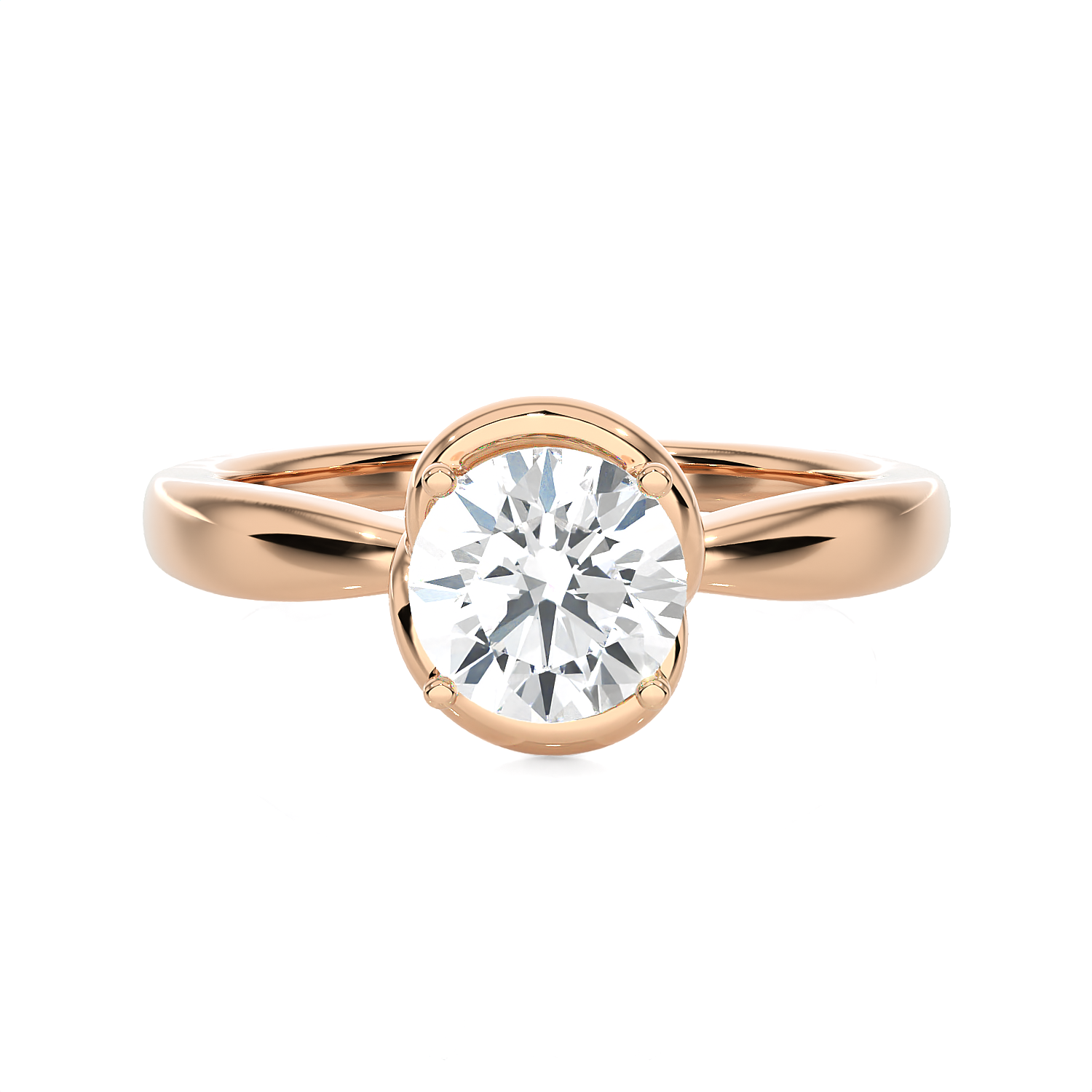 1 ctw Round Lab Grown Diamond Solitaire Engagement Ring