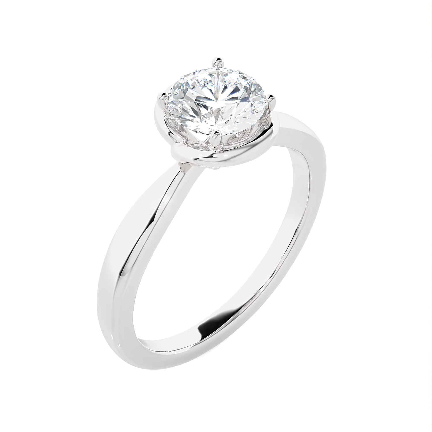 1 ctw Round Lab Grown Diamond Solitaire Engagement Ring