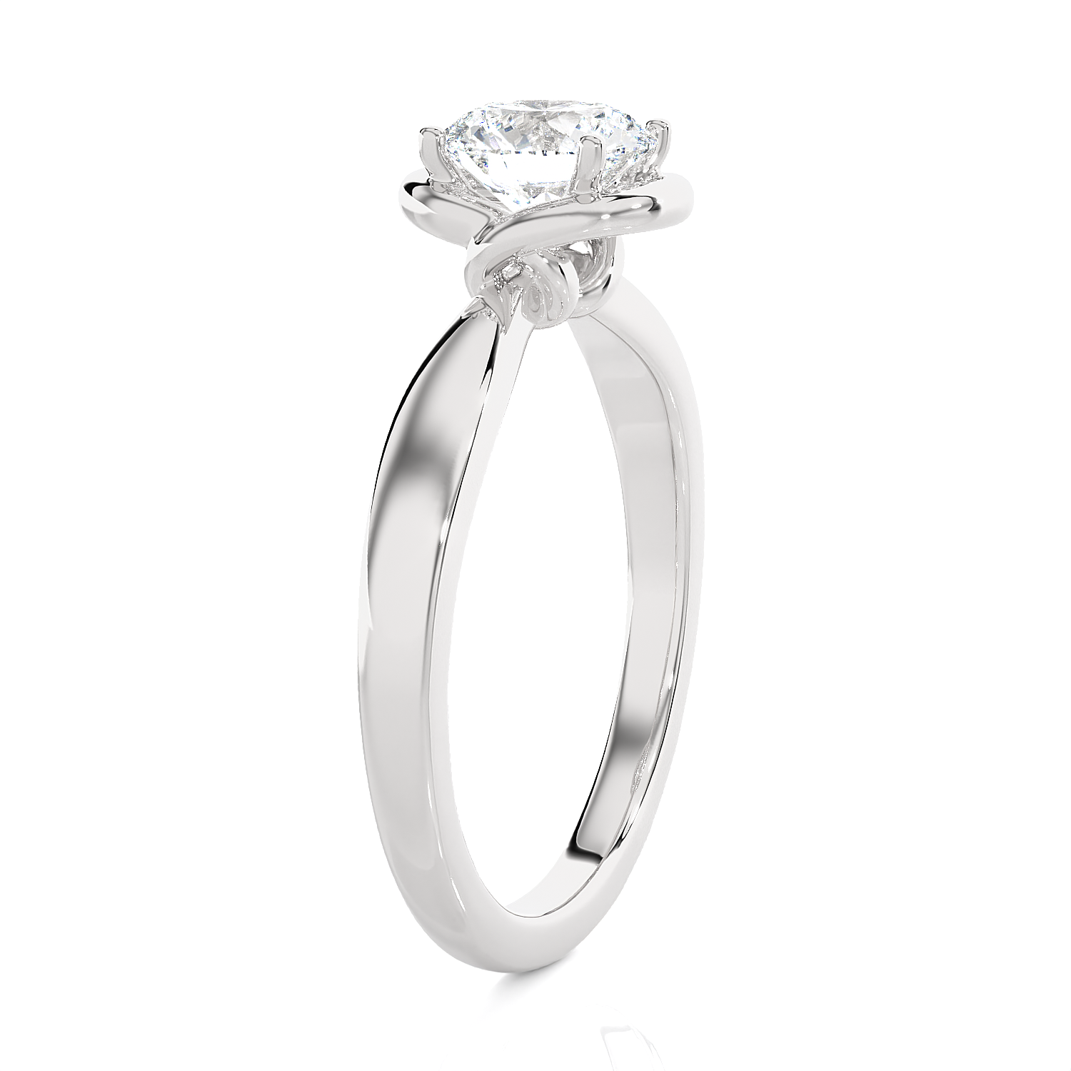 1 ctw Round Lab Grown Diamond Solitaire Engagement Ring