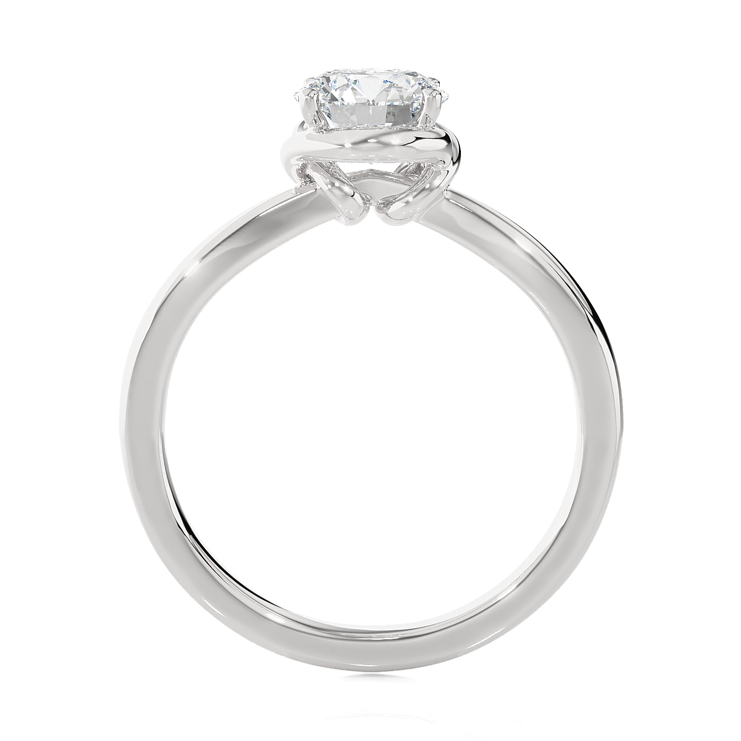 1 ctw Round Lab Grown Diamond Solitaire Engagement Ring