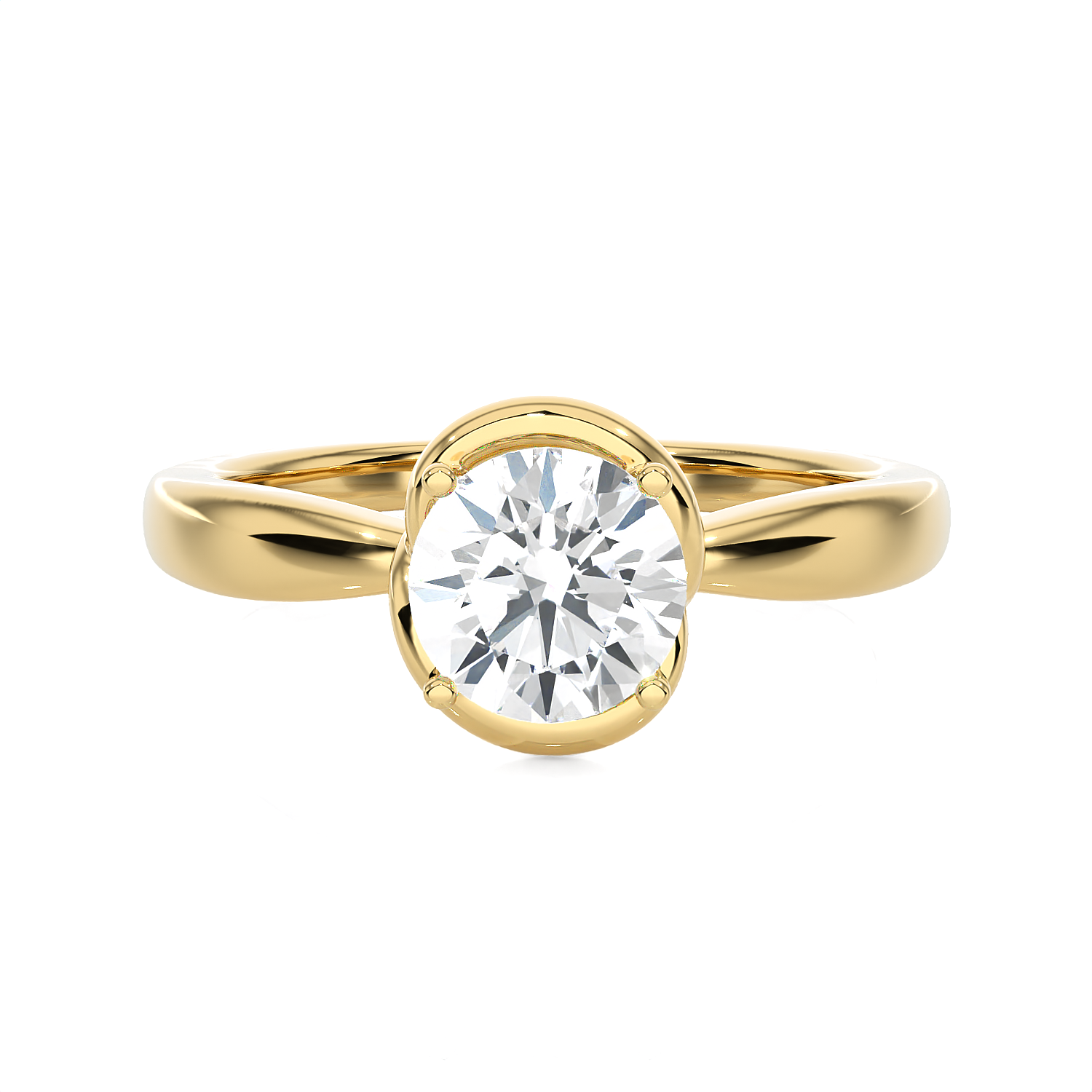 1 ctw Round Lab Grown Diamond Solitaire Engagement Ring