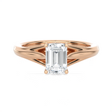 1 ctw Emerald-Cut Lab Grown Diamond Solitaire Engagement Ring