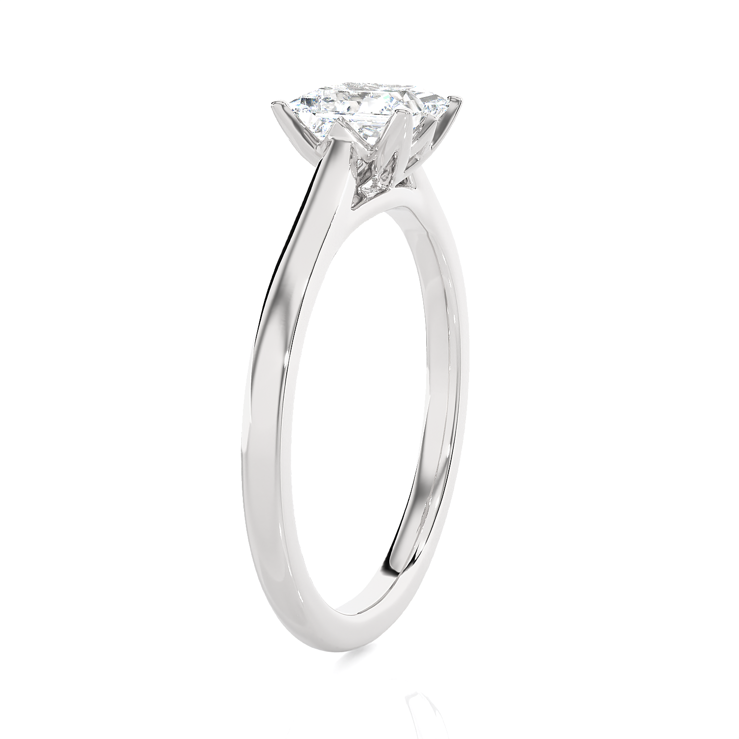 1 ctw Princess-Cut Lab Grown Diamond Solitaire Engagement Ring