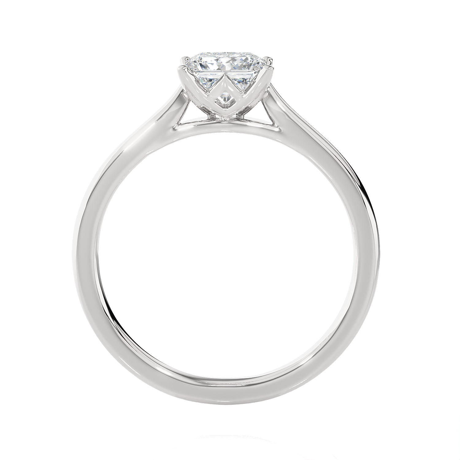 1 ctw Princess-Cut Lab Grown Diamond Solitaire Engagement Ring