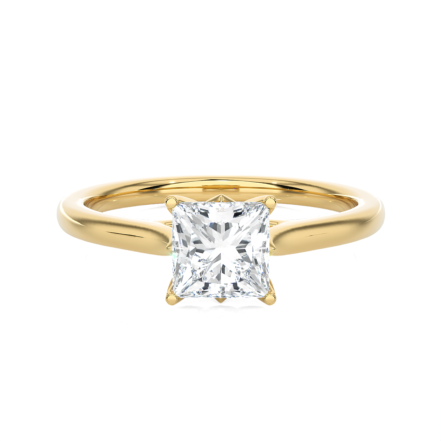 1 ctw Princess-Cut Lab Grown Diamond Solitaire Engagement Ring