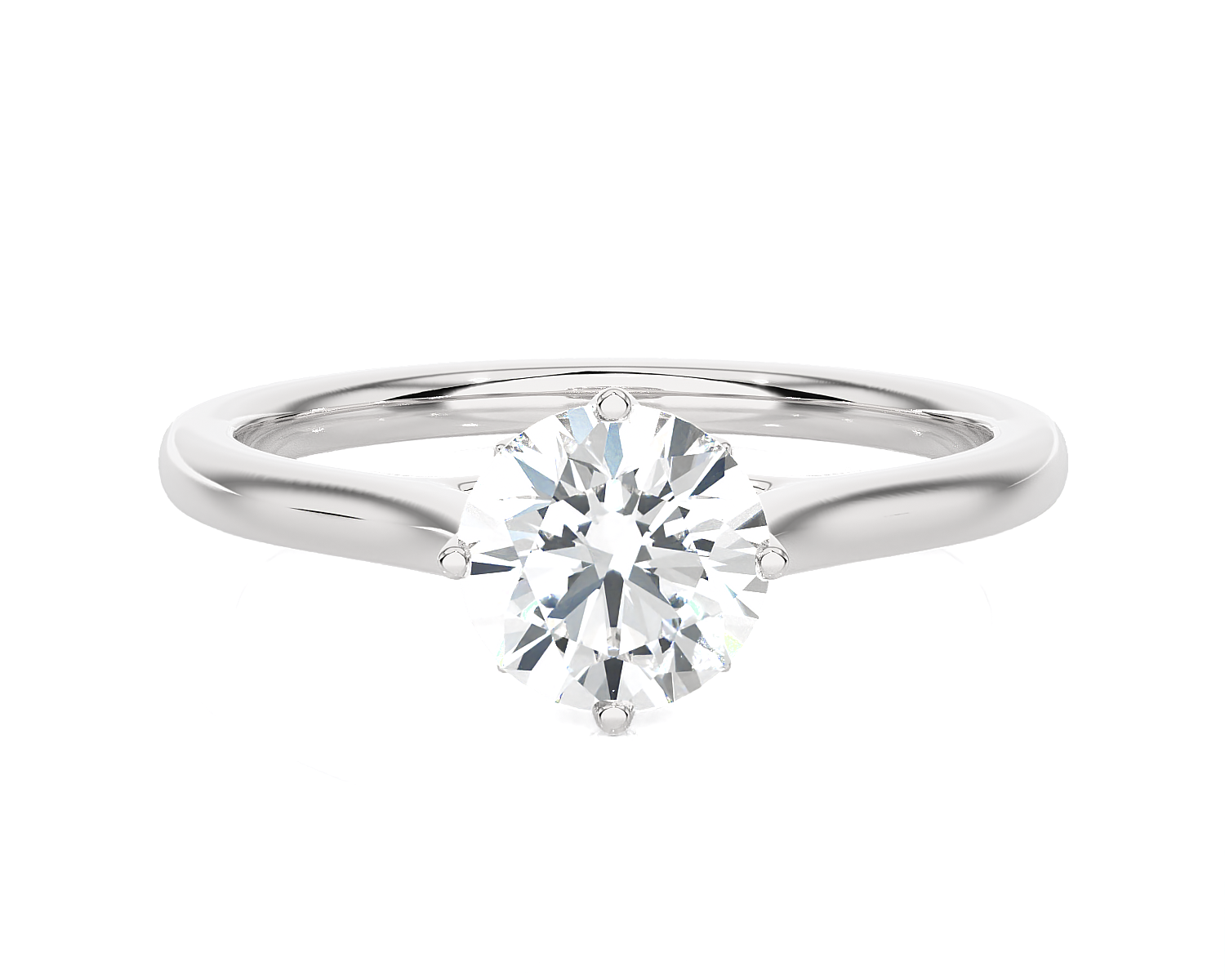 1 ctw Round Lab Grown Diamond Solitaire Engagement Ring