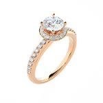 1 3/4 ctw Round Lab Grown Diamond Side Stone Engagement Ring