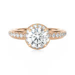 1 3/4 ctw Round Lab Grown Diamond Side Stone Engagement Ring