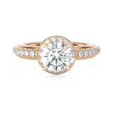 1 3/4 ctw Round Lab Grown Diamond Side Stone Engagement Ring