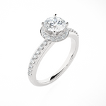 1 3/4 ctw Round Lab Grown Diamond Side Stone Engagement Ring