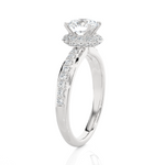 1 3/4 ctw Round Lab Grown Diamond Side Stone Engagement Ring
