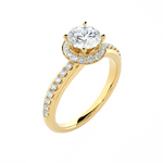 1 3/4 ctw Round Lab Grown Diamond Side Stone Engagement Ring