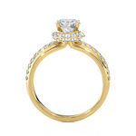 1 3/4 ctw Round Lab Grown Diamond Side Stone Engagement Ring
