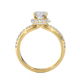 1 3/4 ctw Round Lab Grown Diamond Side Stone Engagement Ring