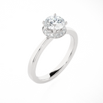 1 1/5 ctw Round Lab Grown Diamond Halo Engagement Ring
