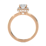 Emerald-Cut Lab Grown Diamond Halo Engagement Ring