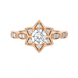Round Lab Grown Diamond Halo Engagement Ring
