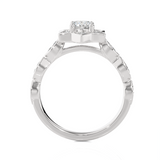 Round Lab Grown Diamond Halo Engagement Ring