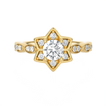 Round Lab Grown Diamond Halo Engagement Ring
