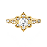 Round Lab Grown Diamond Halo Engagement Ring