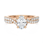 1 1/4 ctw Round Lab Grown Diamond Side Stone Engagement Ring