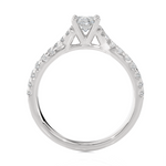 1 1/4 ctw Round Lab Grown Diamond Side Stone Engagement Ring