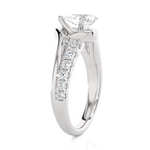 1 3/4 ctw Pear-Shaped Lab Grown Diamond Side Stone Engagement Ring