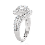 Round Lab Grown Diamond Halo Engagement Ring