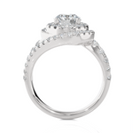 Round Lab Grown Diamond Halo Engagement Ring