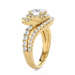 Round Lab Grown Diamond Halo Engagement Ring