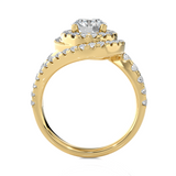 Round Lab Grown Diamond Halo Engagement Ring